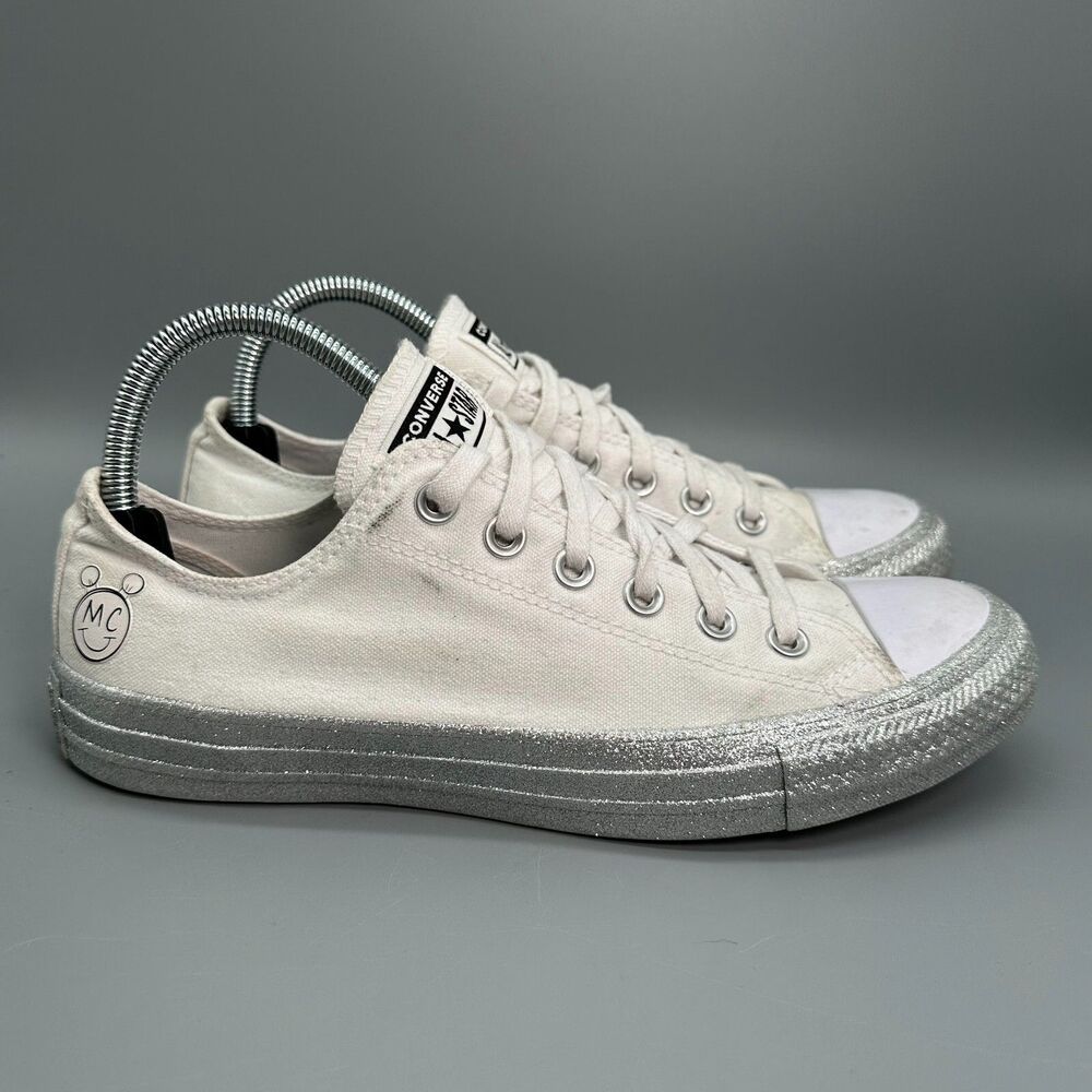 Converse Miley Cyrus x Chuck Taylor All-Star Lo Women 8.5 White Lace Up Sneakers
